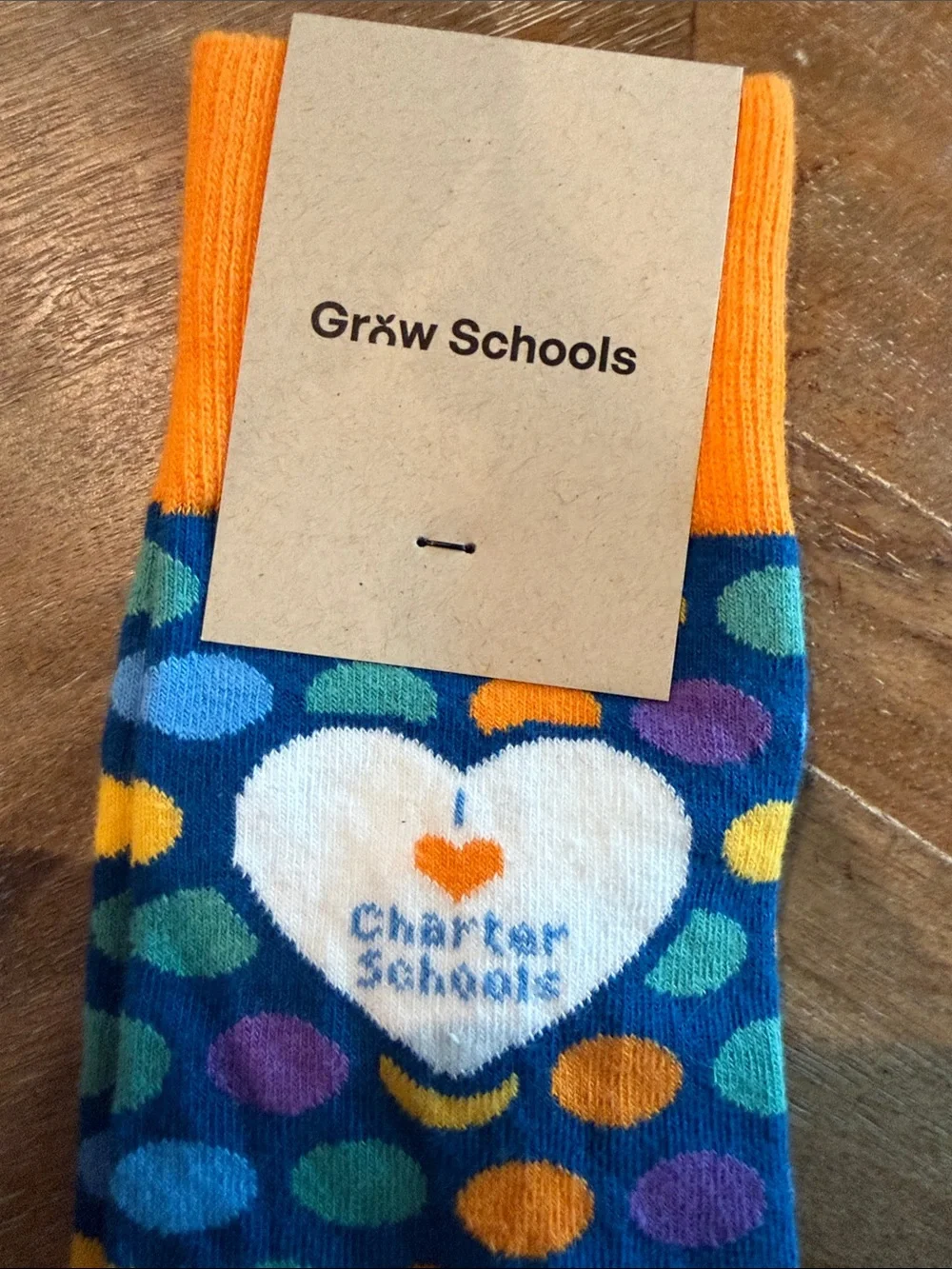 Sock Club Grow Schools ‘I <3 Charter Schools’ Crew Socks